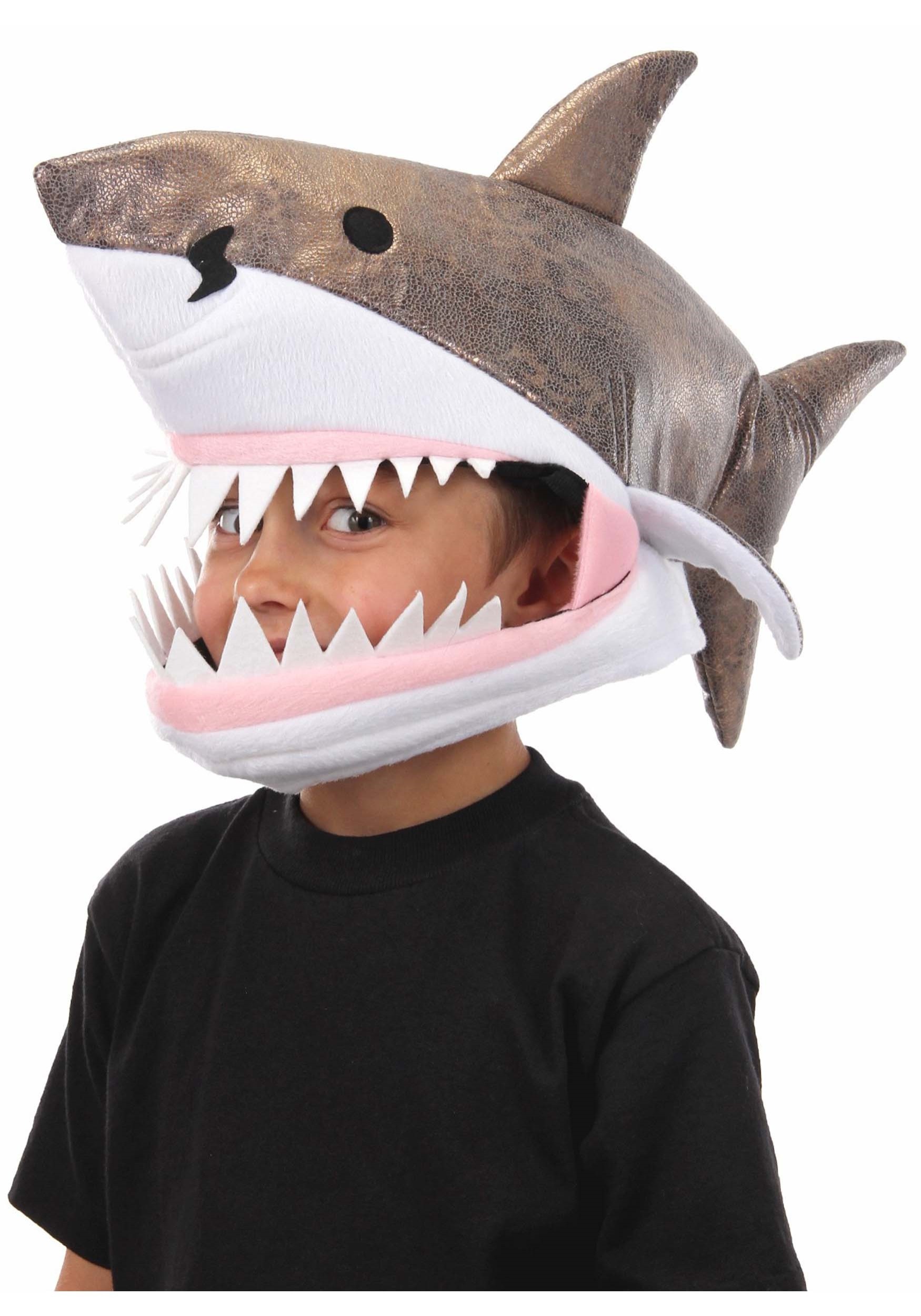 Adult Great White Shark Jawesome Costume Hat , Animal Hats