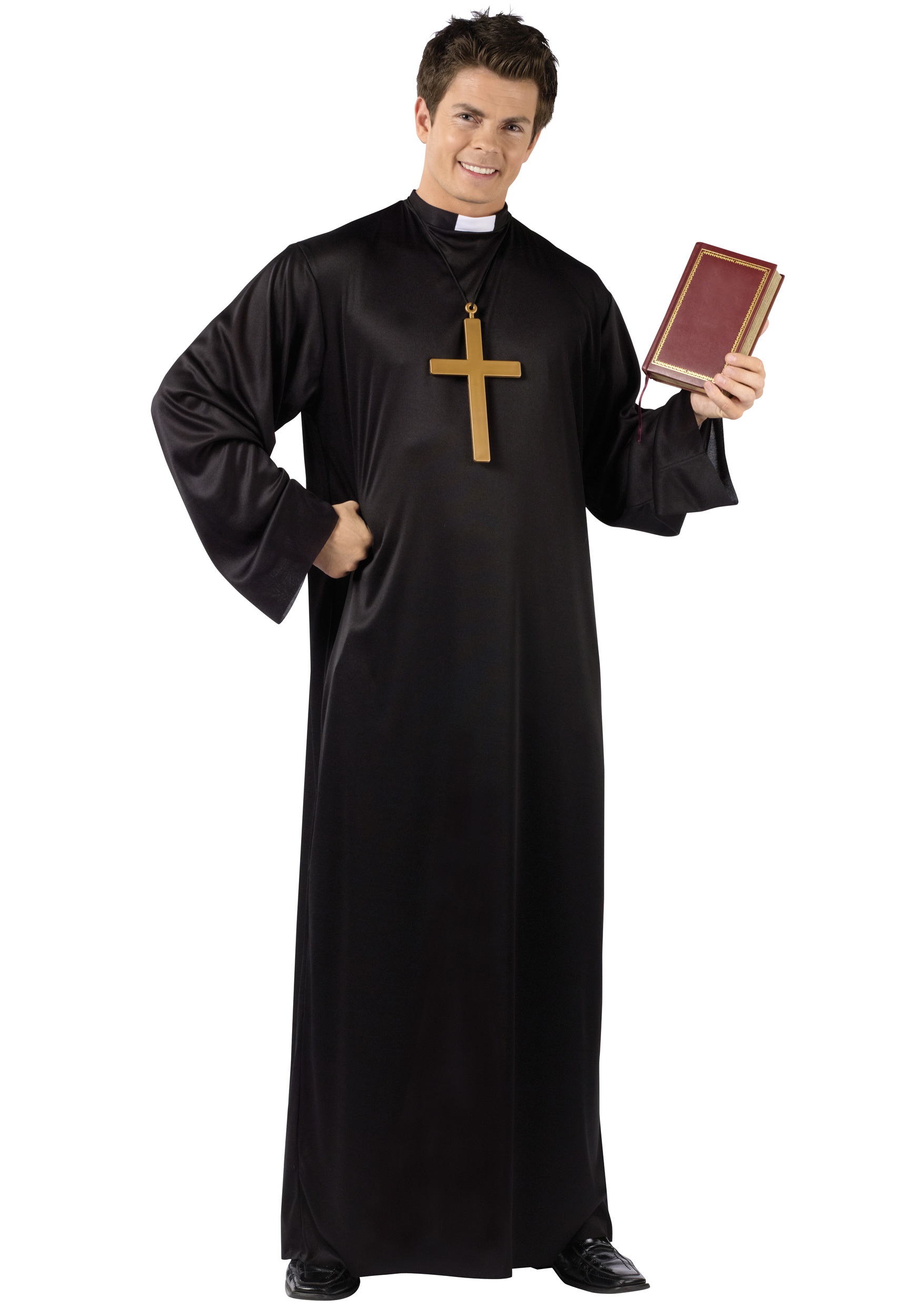 Photos - Fancy Dress Fun World Traditional Priest Men's Costume Black FU9932