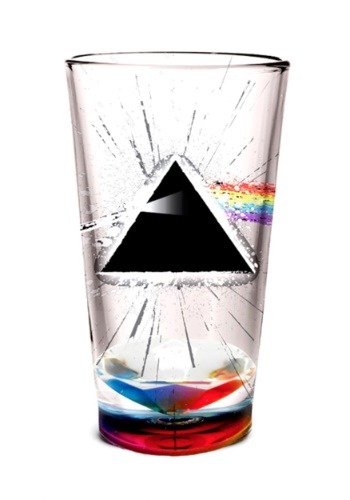 Pink Floyd Paintsplatter Dark Side Glass