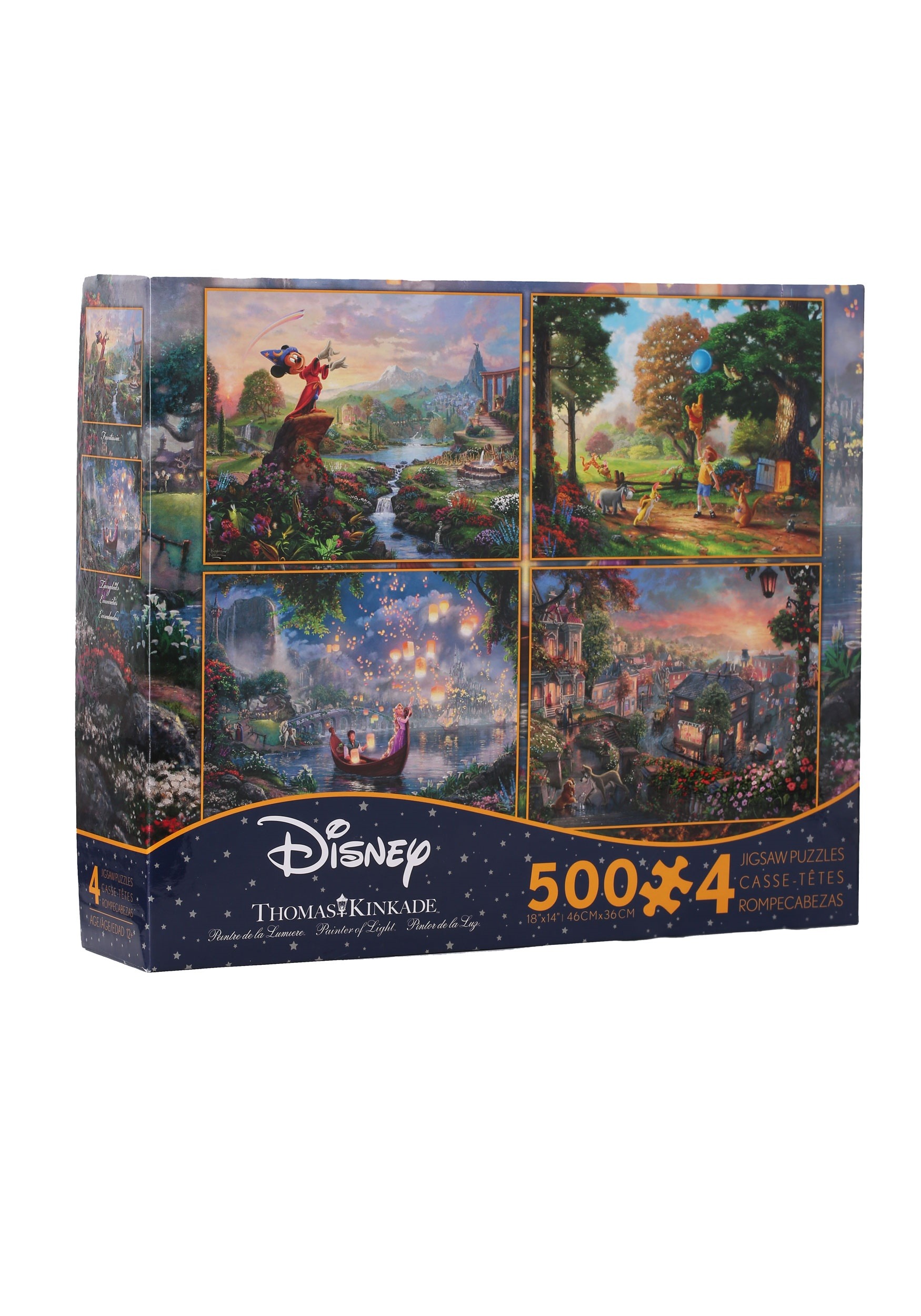 4- 500 piece Thomas Kinkade Disney Dreams Collection
