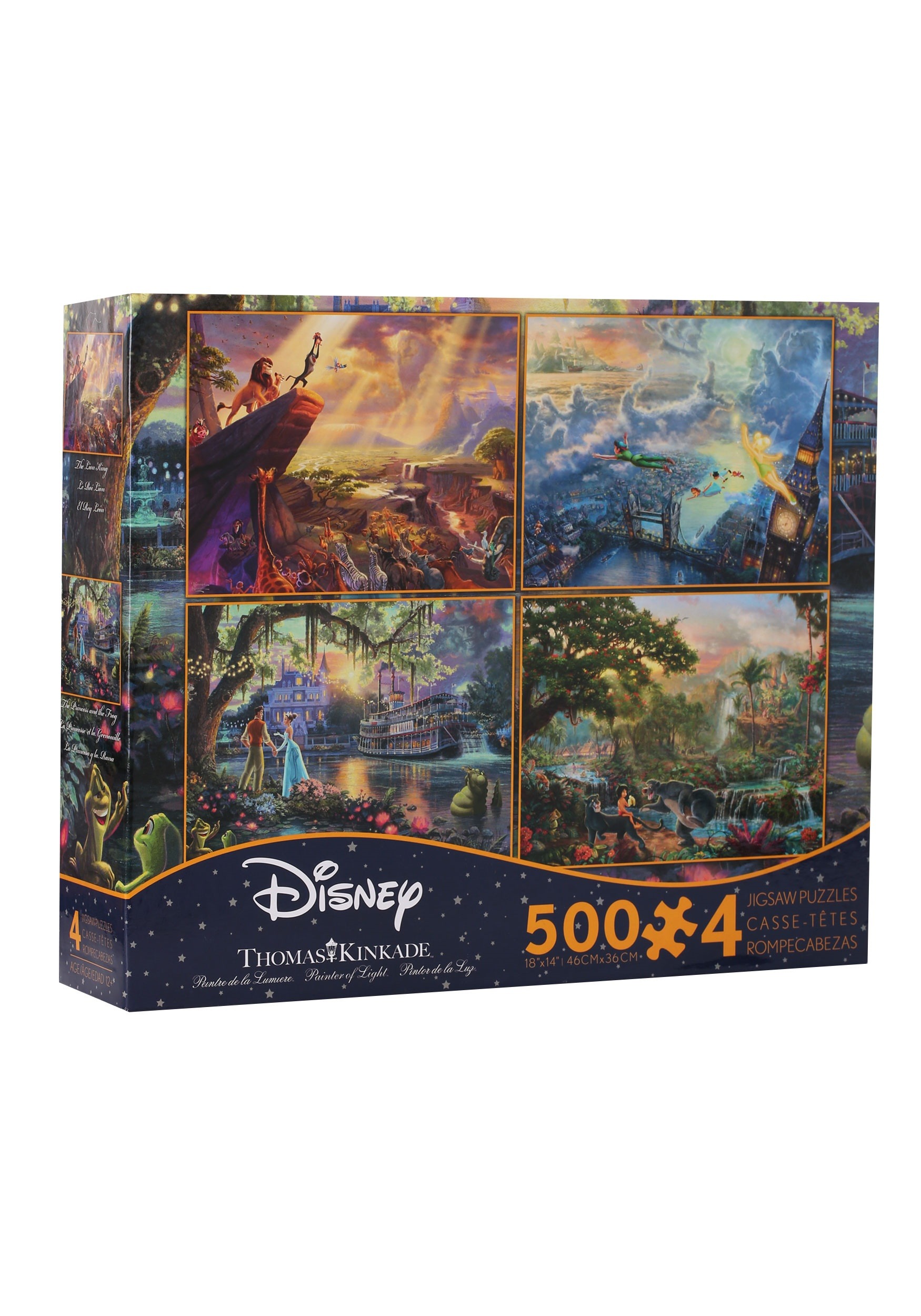Disney Dreams Thomas Kinkade 500 Piece Puzzles Collection - Set of 4