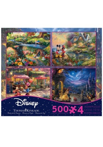 4- 500 piece Thomas Kinkade Disney Dreams Collection