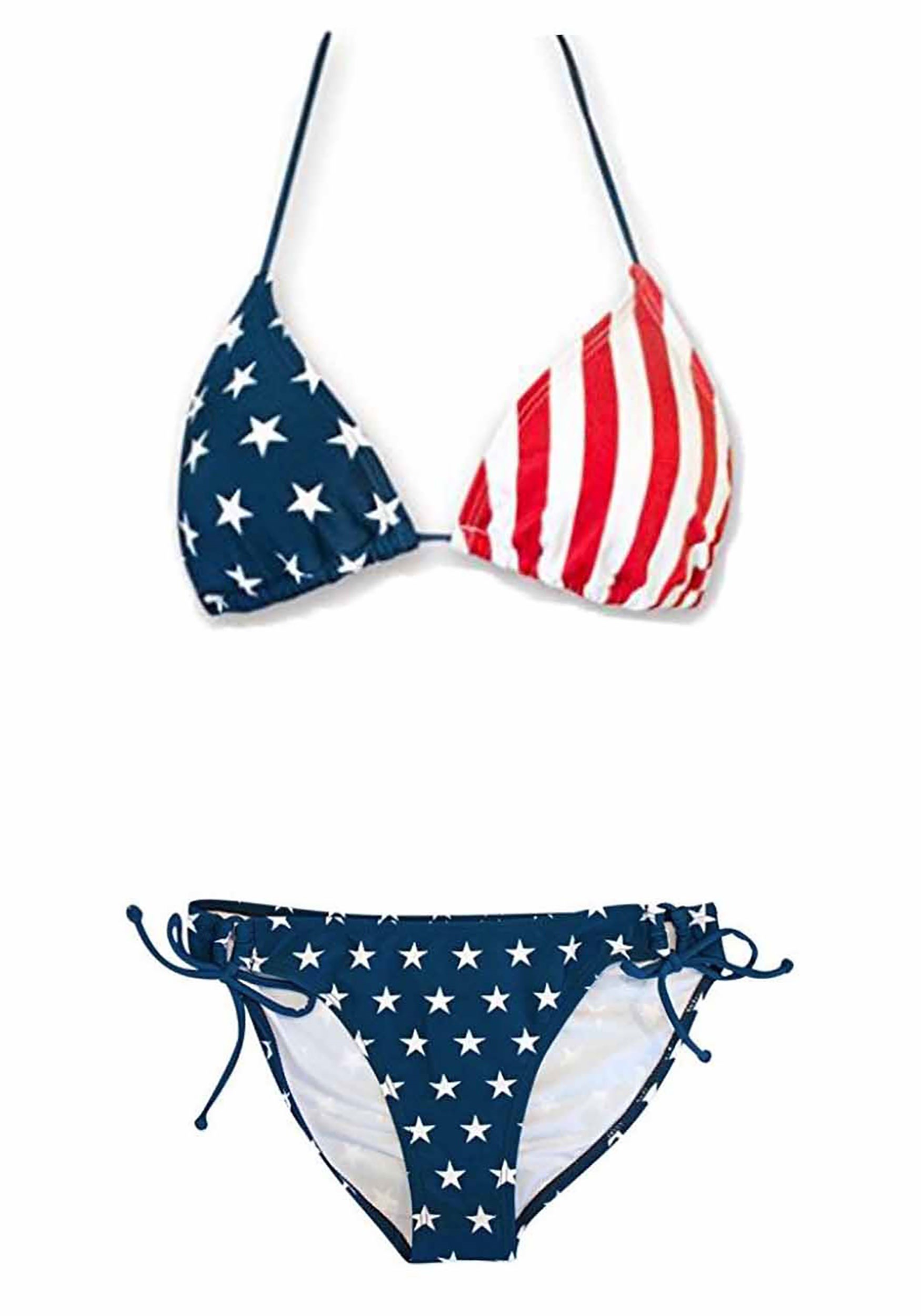 USA Flag Women's Tie Side Bikini