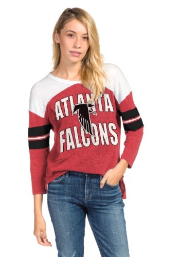 Women's Red Atlanta Falcons Throwback Football Tee