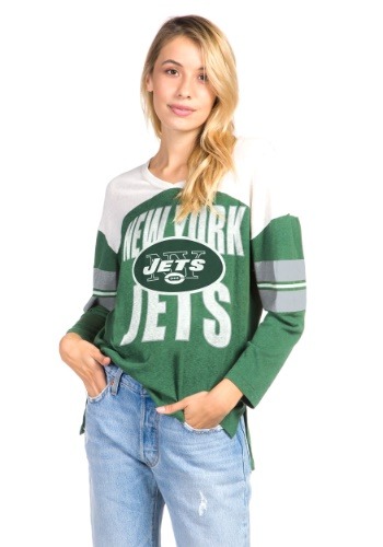 Women's Hunter Green New York Jets Throwback Football Tee