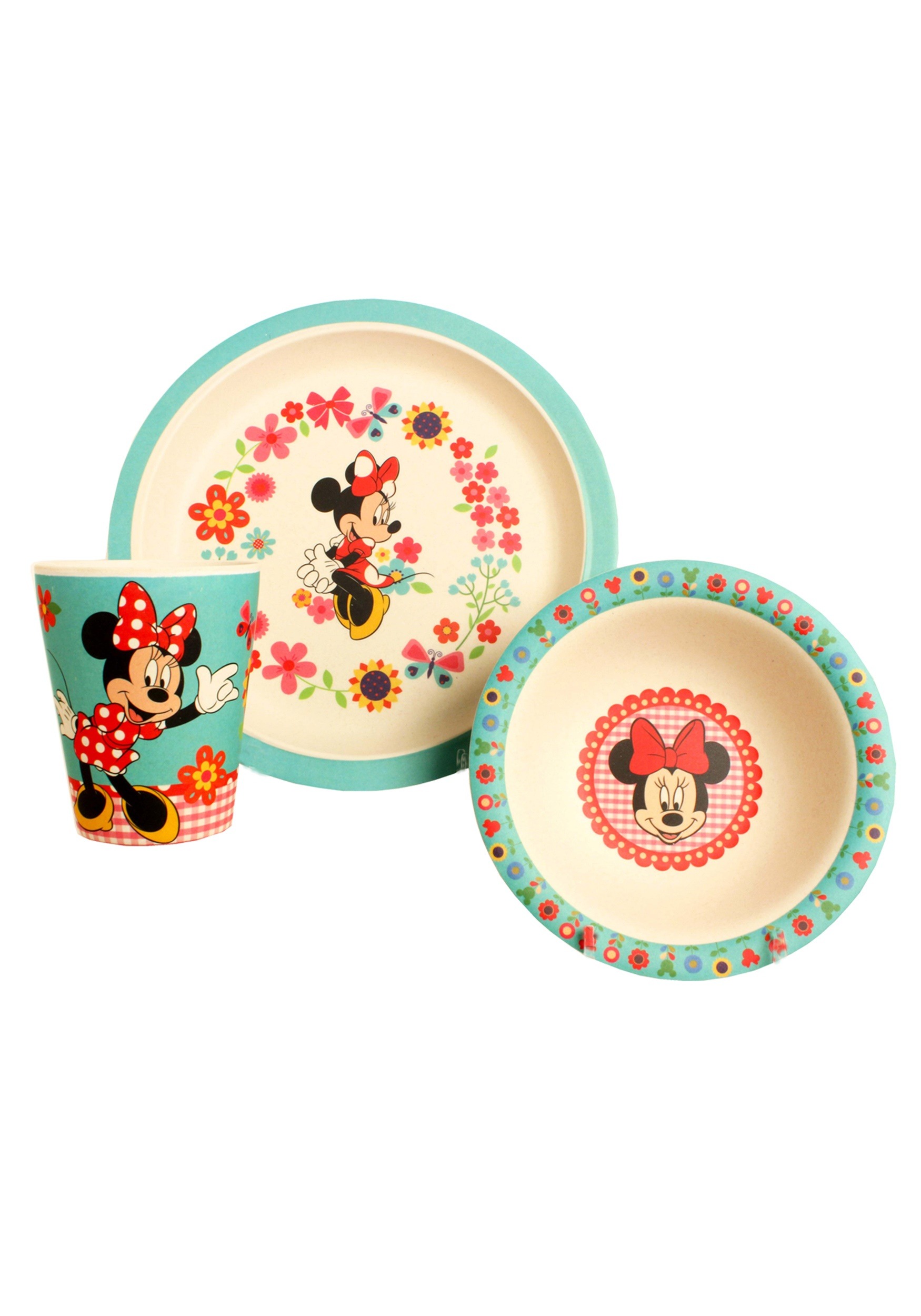 Disney Minnie Mouse Flowers 3pc Bamboo Set