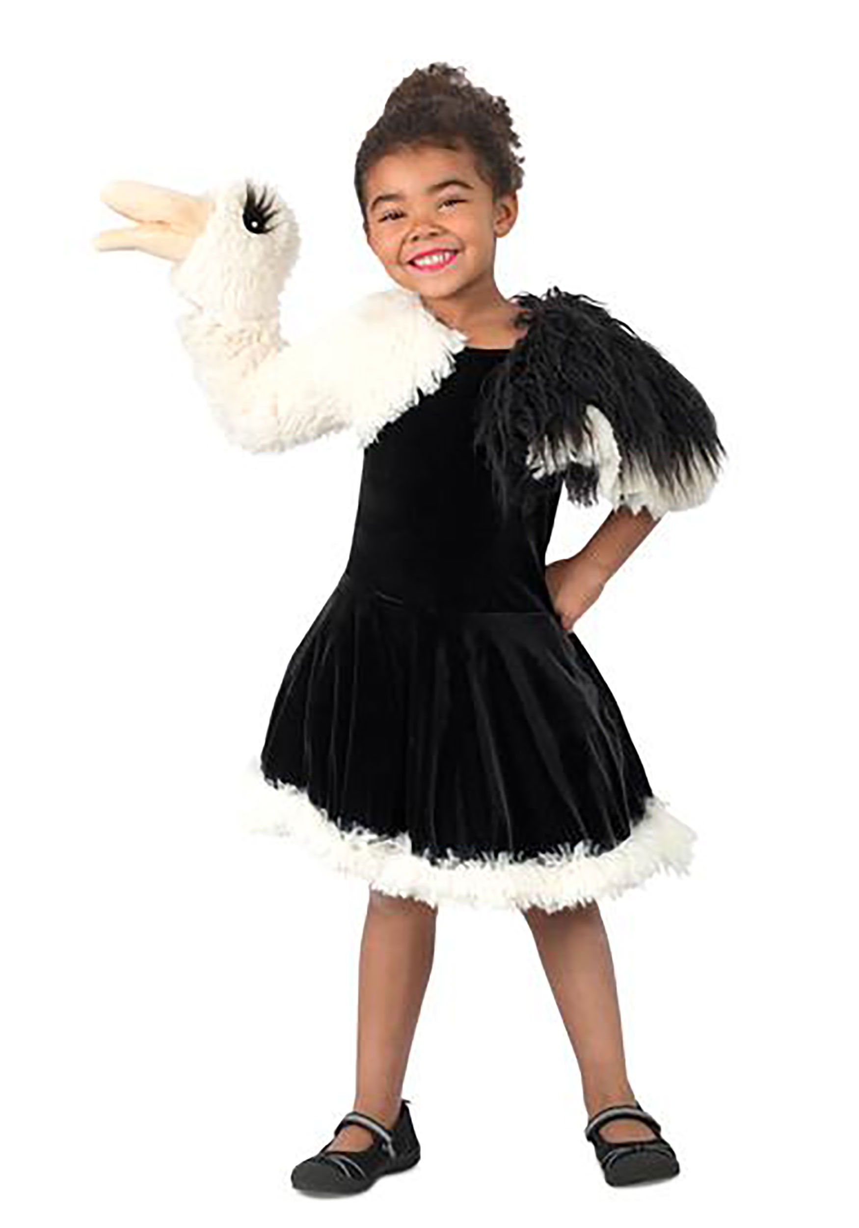 Photos - Fancy Dress Princess Paradise Puppet Ostrich Girls Costume Black/White PR6110 