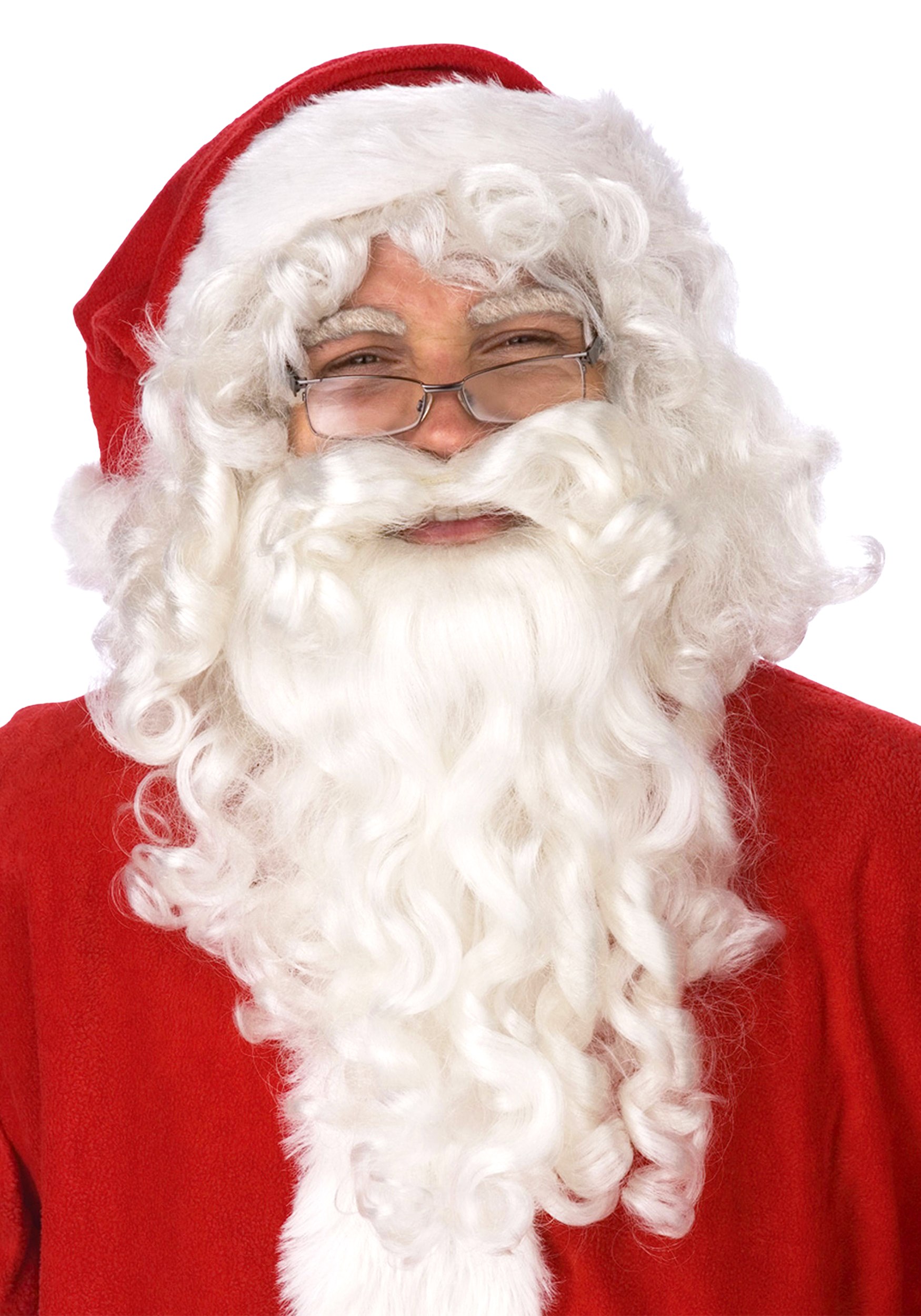 White Santa Wig and Beard Set for Adults