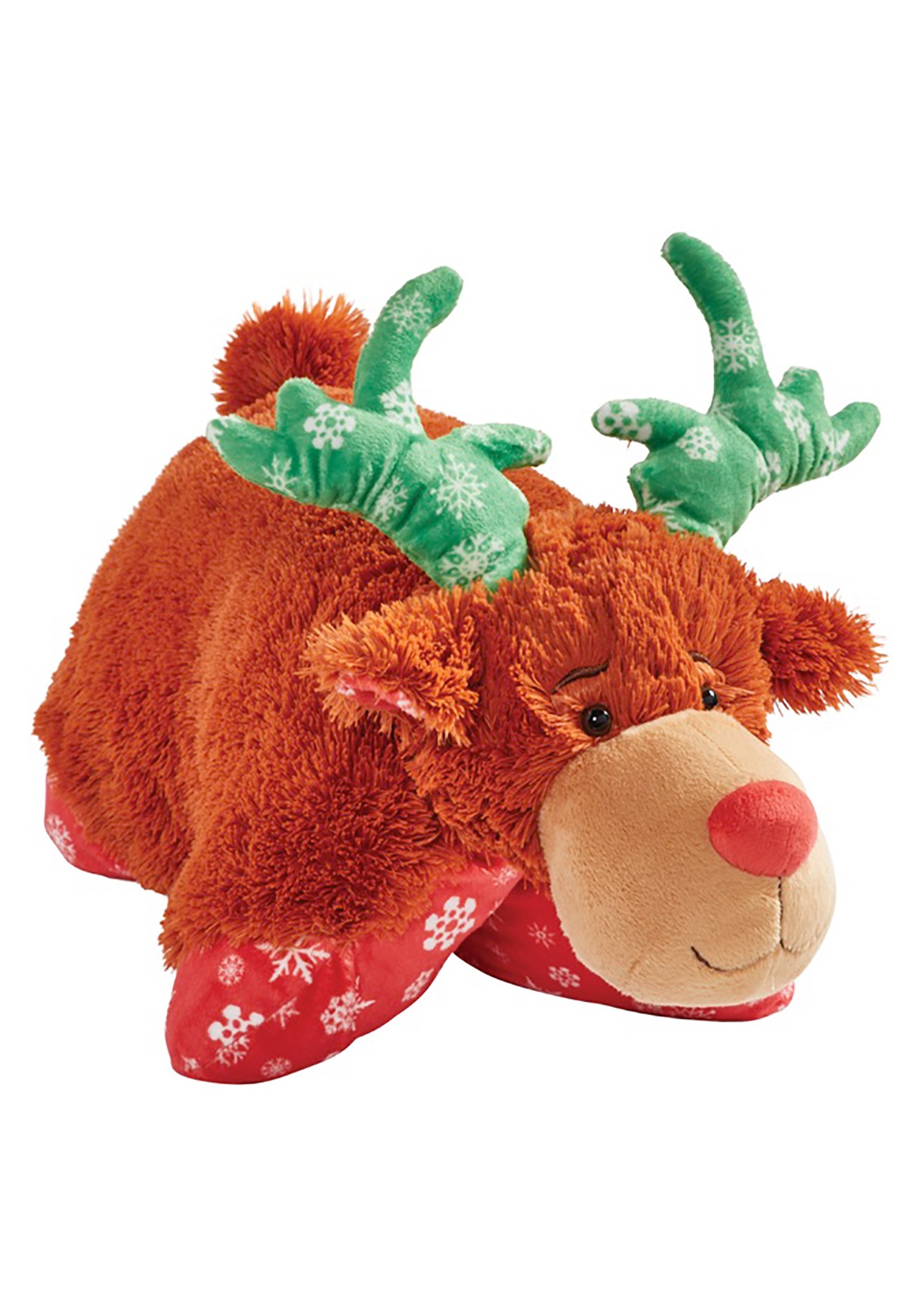 Authentic Pillow Pets Holiday Reindeer 16" Plush Toy Gift