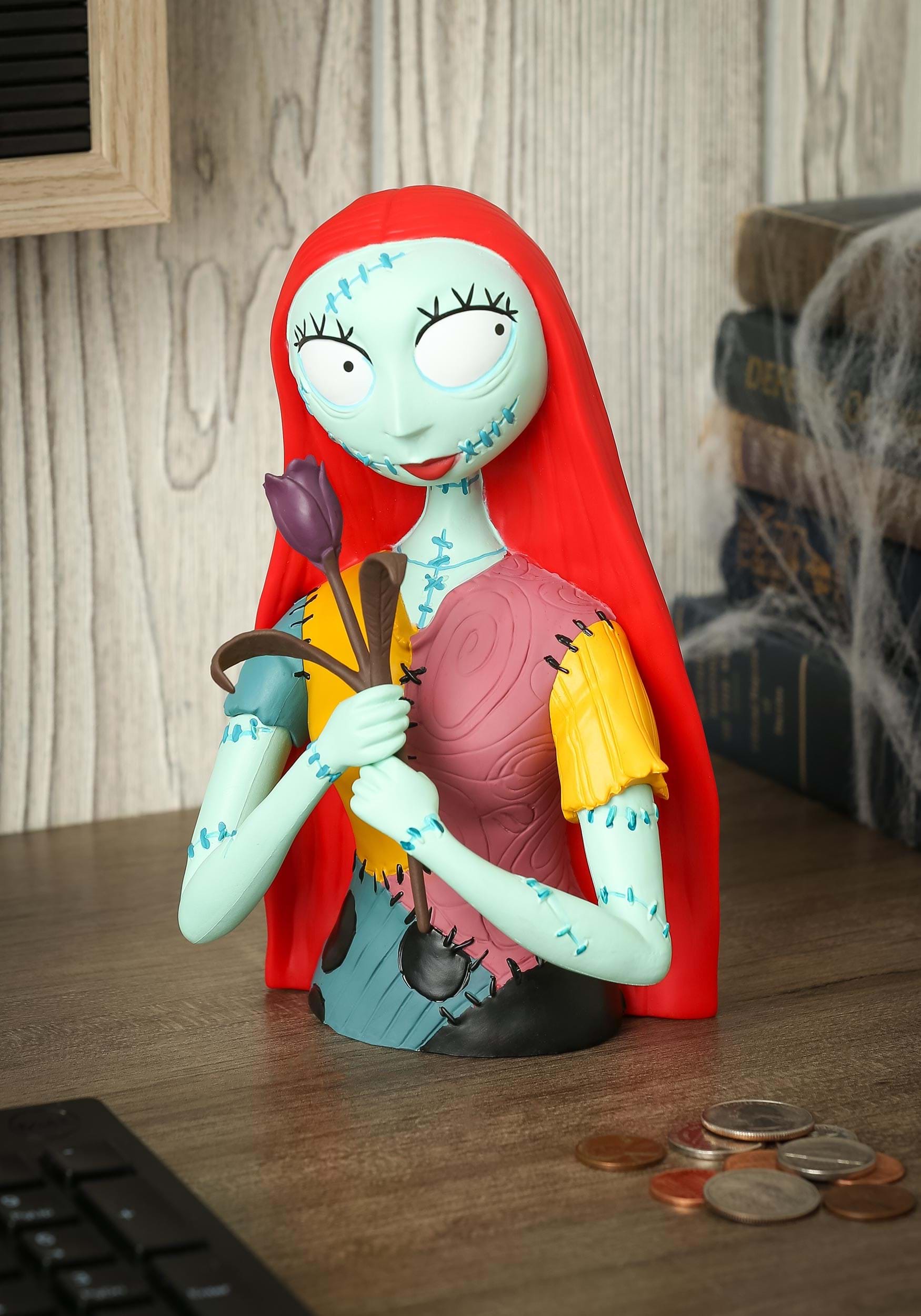 Disney The Nightmare Before Christmas  Sally & Jack  Bust Coin/Money Bank-NEW 
