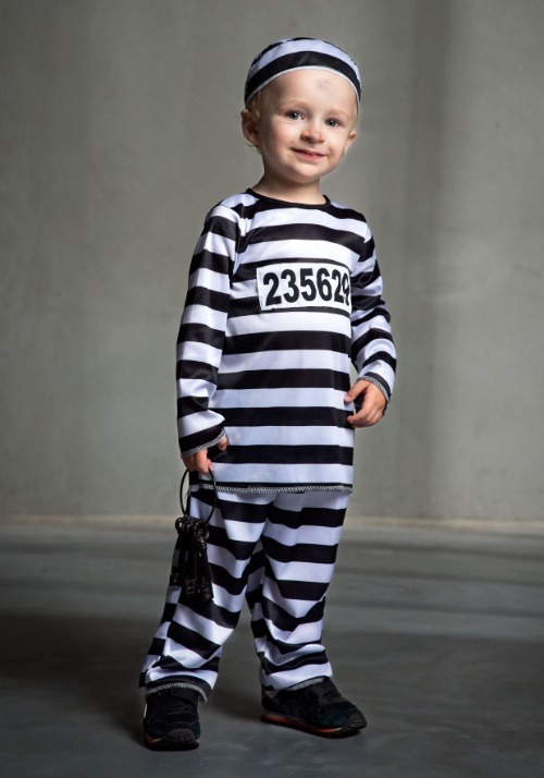 Striped Prisoner Toddler Costume Update Main