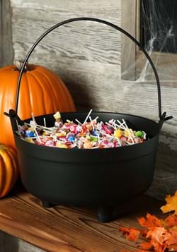 Black Cauldron Halloween Decoration 14"