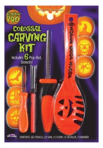 Colossal Pumpkin Carving Kit - 10 Piece