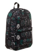 Harry Potter Icon Print Slytherin Backpack Alt2