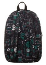 Harry Potter Icon Print Slytherin Backpack Alt4