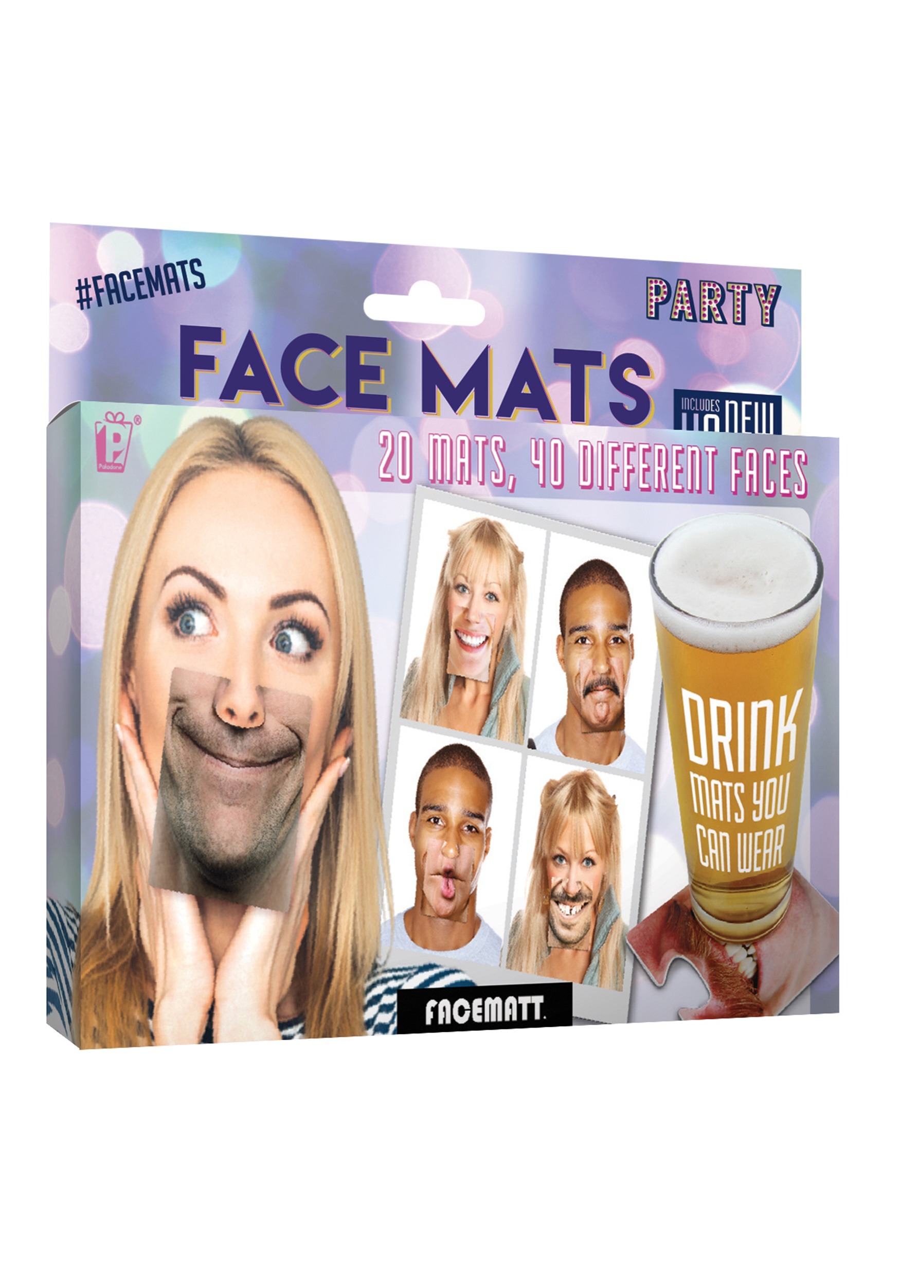 Party Face Coasters, Funny Gift Ideas