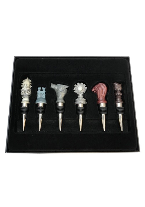 Game Of Thrones Set Of 6 House Sigil Wine Stoppers