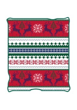 Ugly Christmas Reindeer Print 50" x 60" Throw Blanket
