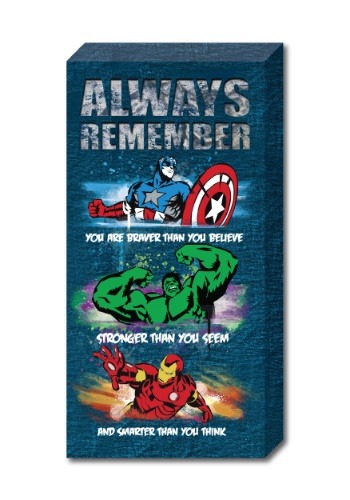 Avengers 12" x 24" 'Stronger' Inspirational Canvas