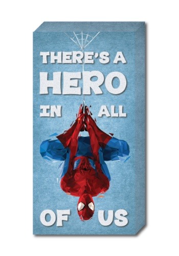 Spider-Man 12" x 24" ''Hero' Inspirational Canvas