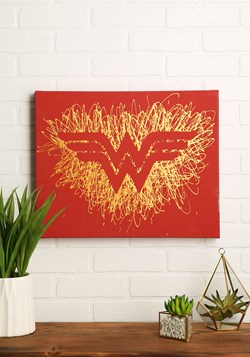 Wonder Woman Logo Paint Splatter Canvas Update