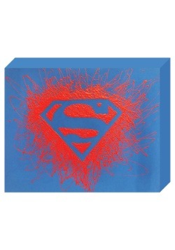 Superman Logo Paint Splatter Canvas 16" x 20"