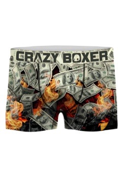 Crazy Boxers Men's Burning Money Boxer Briefs