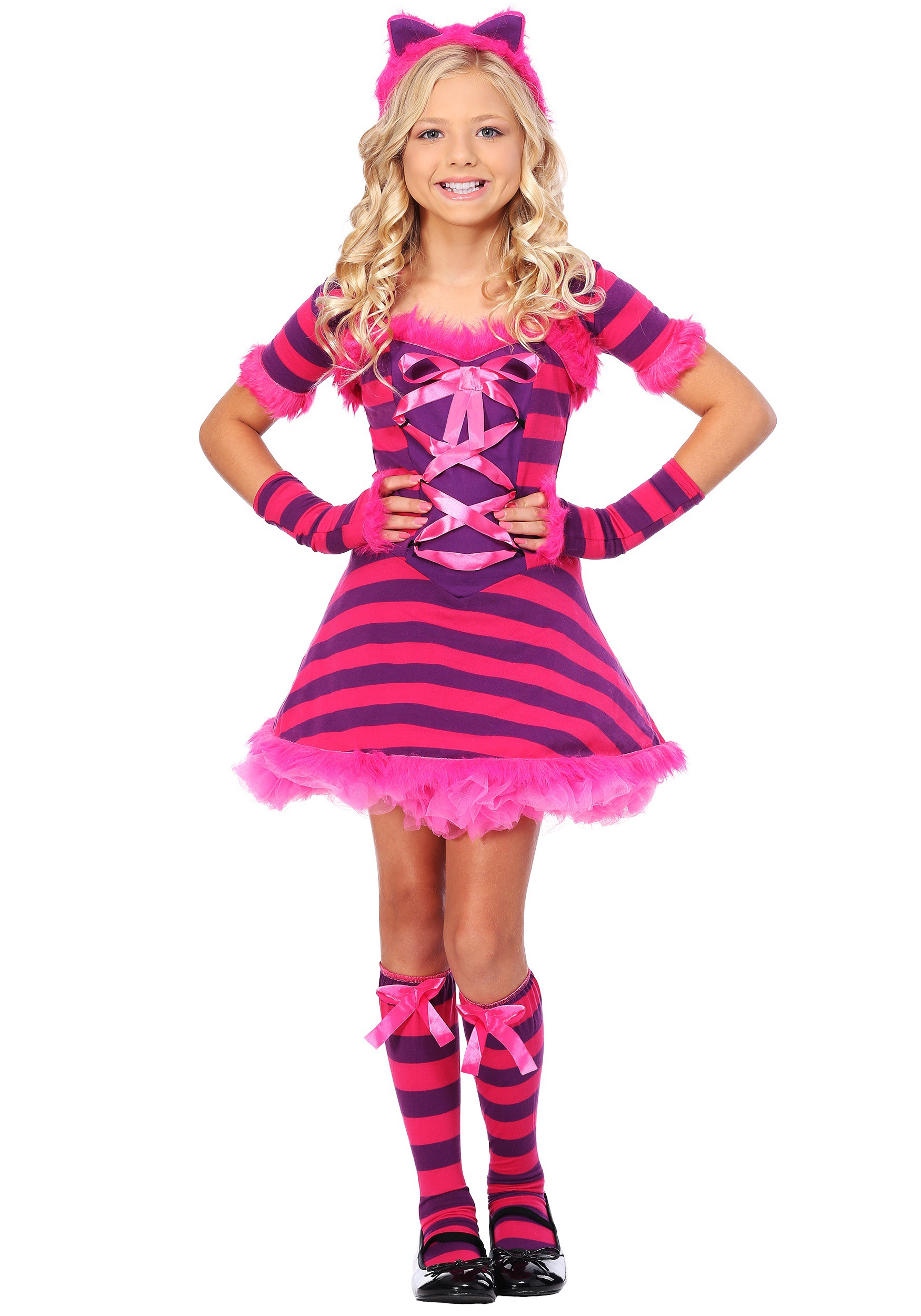 Child Sassy Wonderland Cat Costume | Kids | Girls | Pink | XS | FUN Costumes