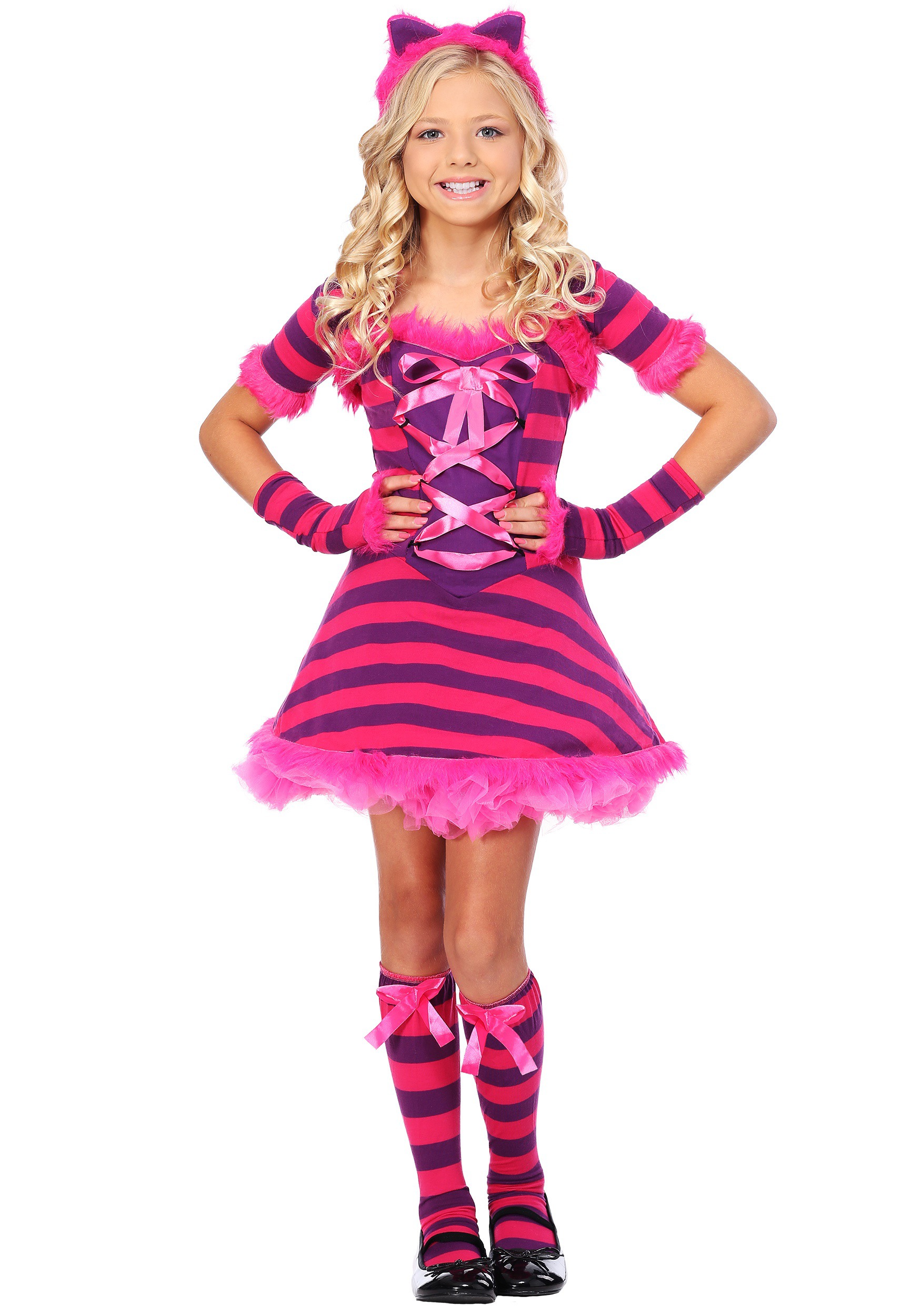 Photos - Fancy Dress Sassy FUN Costumes  Wonderland Cat Child Costume Pink FUN1064 