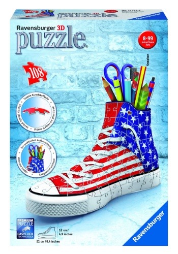 108 Piece Ravensburger 3D Puzzle American Flag Sneakers