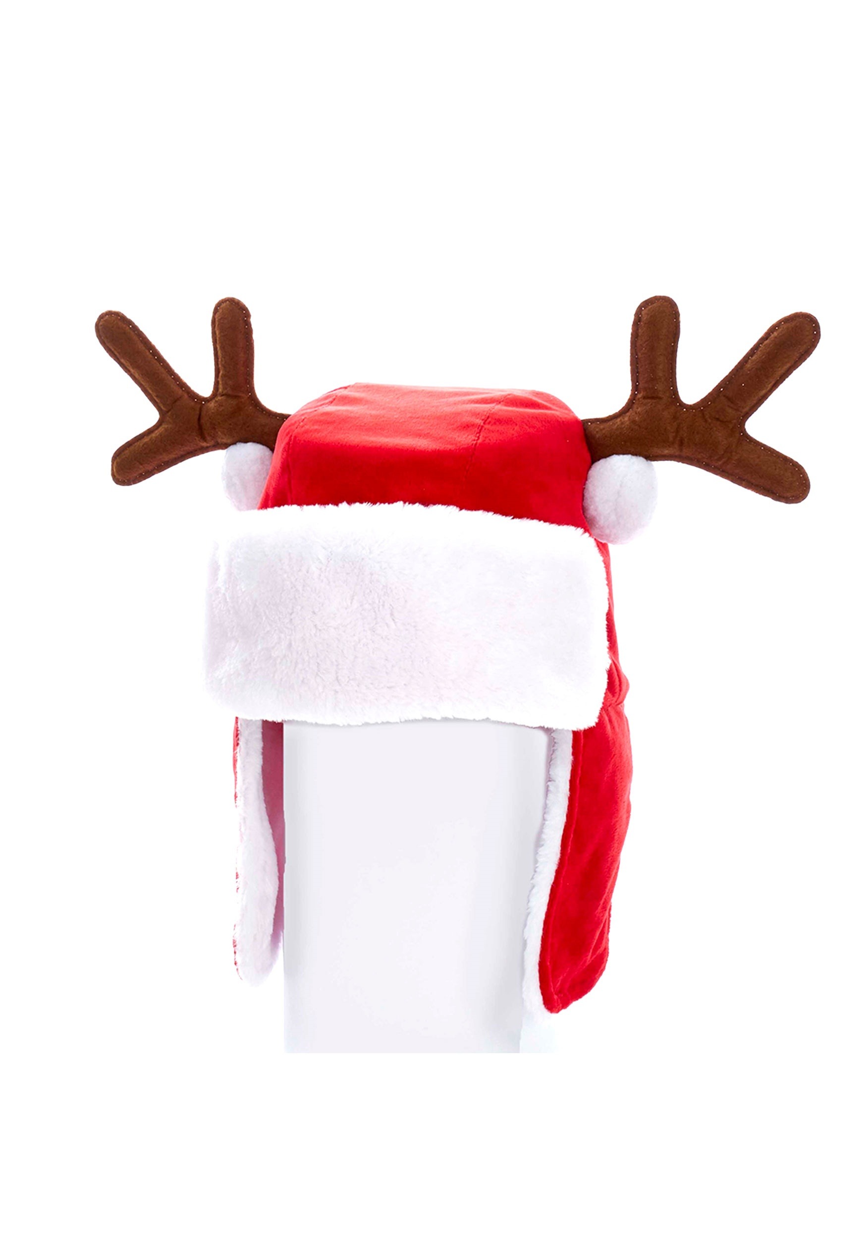 12" Red Adult Christmas Hat w/ Antlers | Christmas Hat