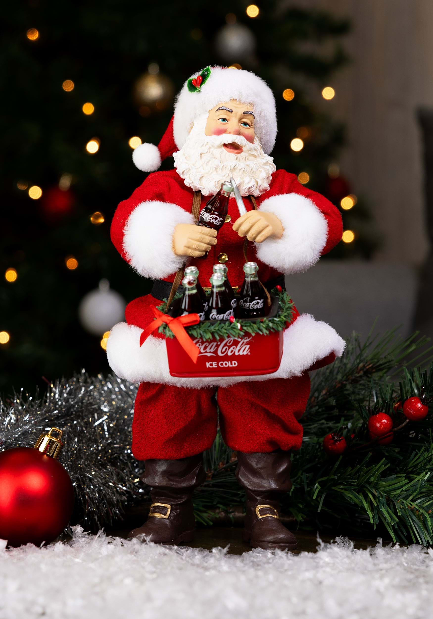 Santa Opening Coke Table Centerpiece