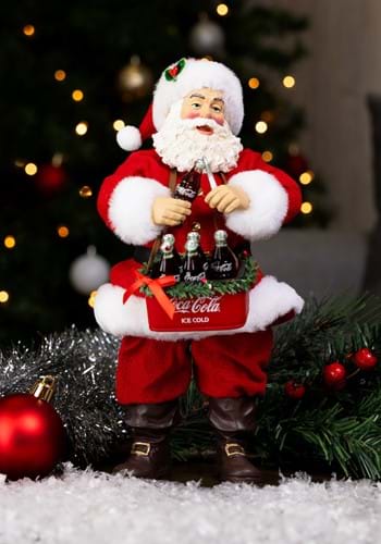 10" Santa Opening Coke Tablepiece Décor1