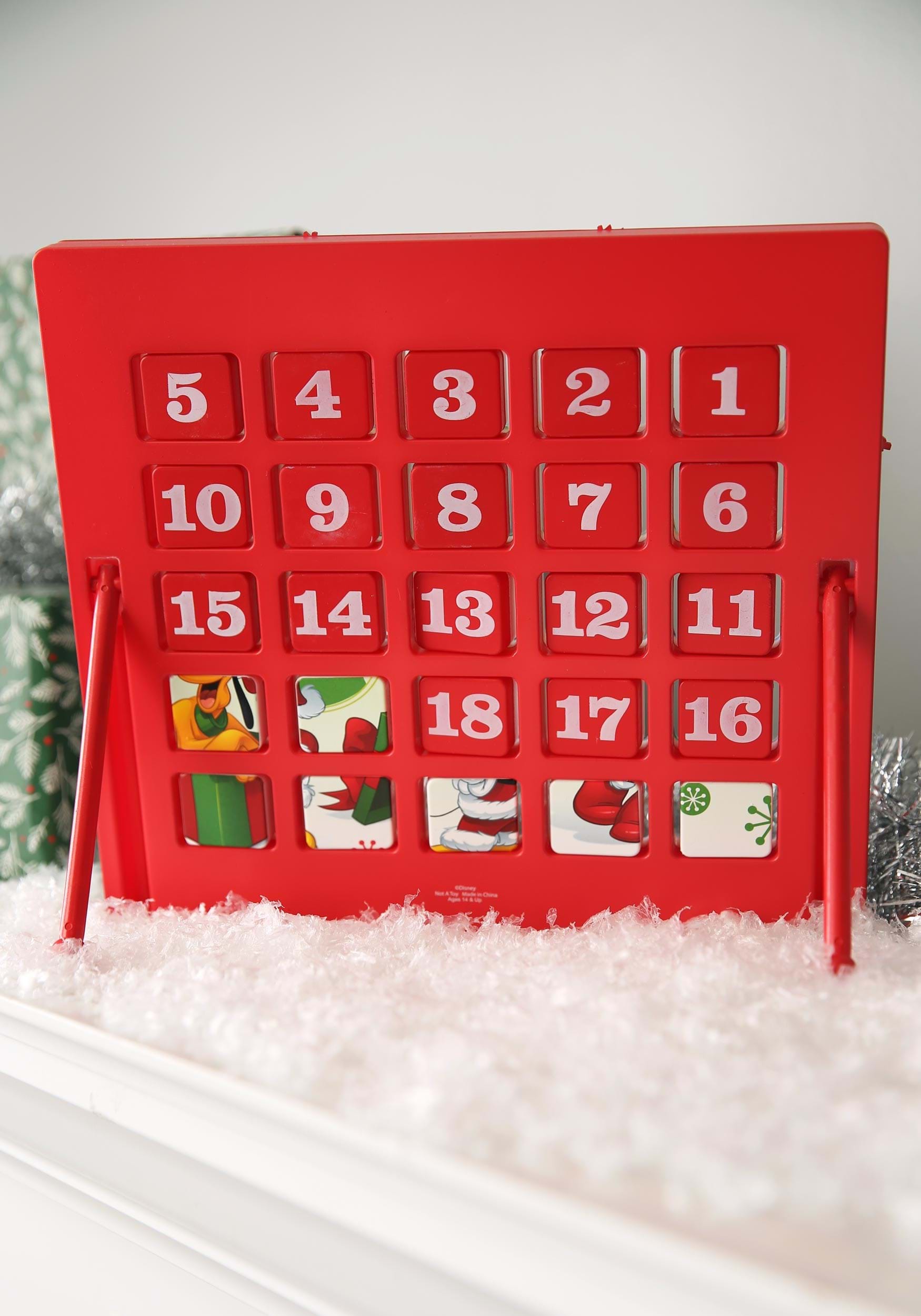 Joyin Christmas 24 Days Countdown Advent Calendar with A Tabletop Wooden Christmas Tree and 28 Ornaments Snowman Santa Decorations for Boys, Girls