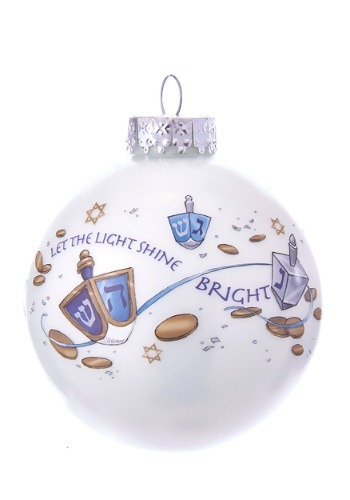 Hanukkah Glass Ball Ornament