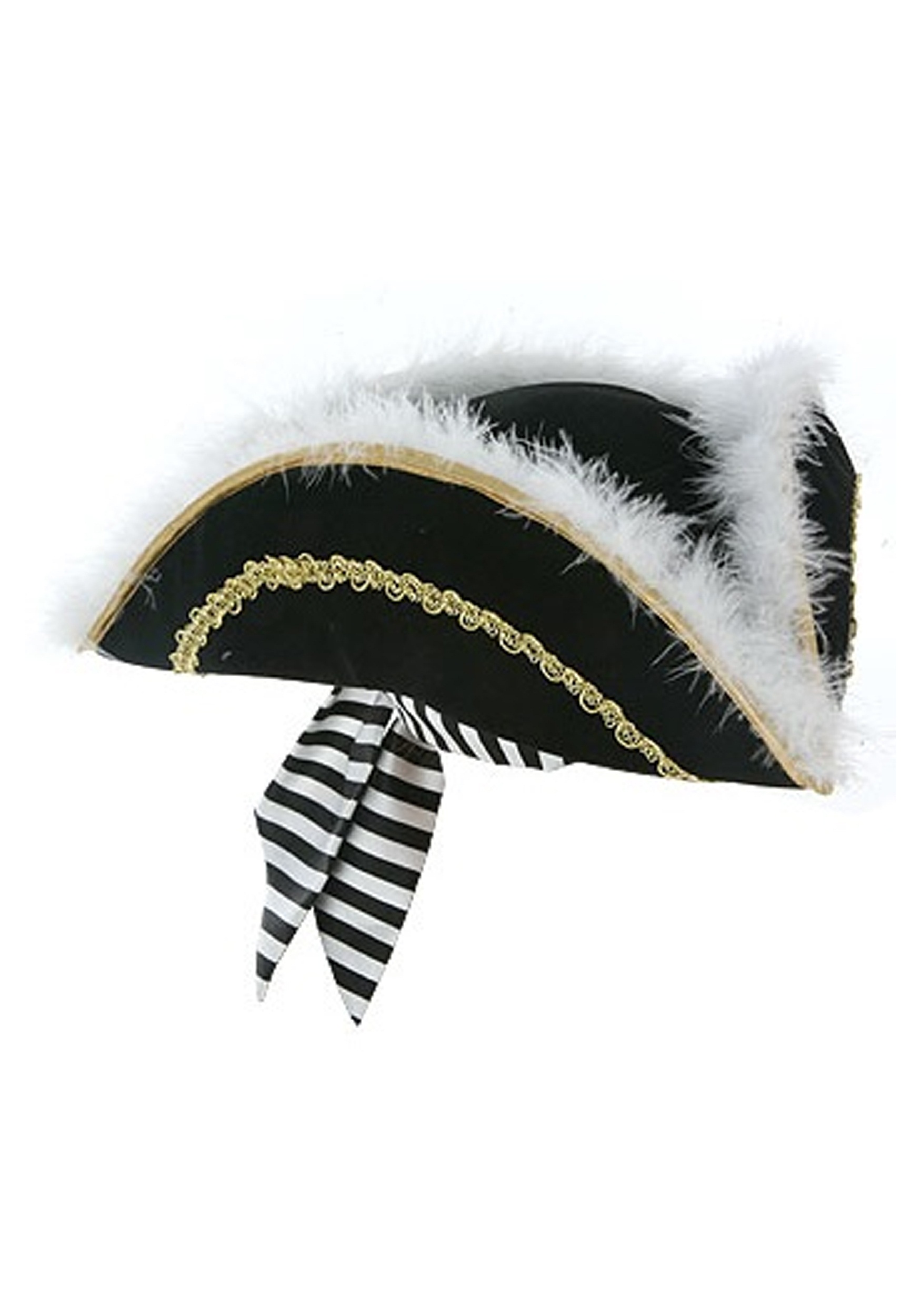 Tricorn Feathered Pirate Hat 6710