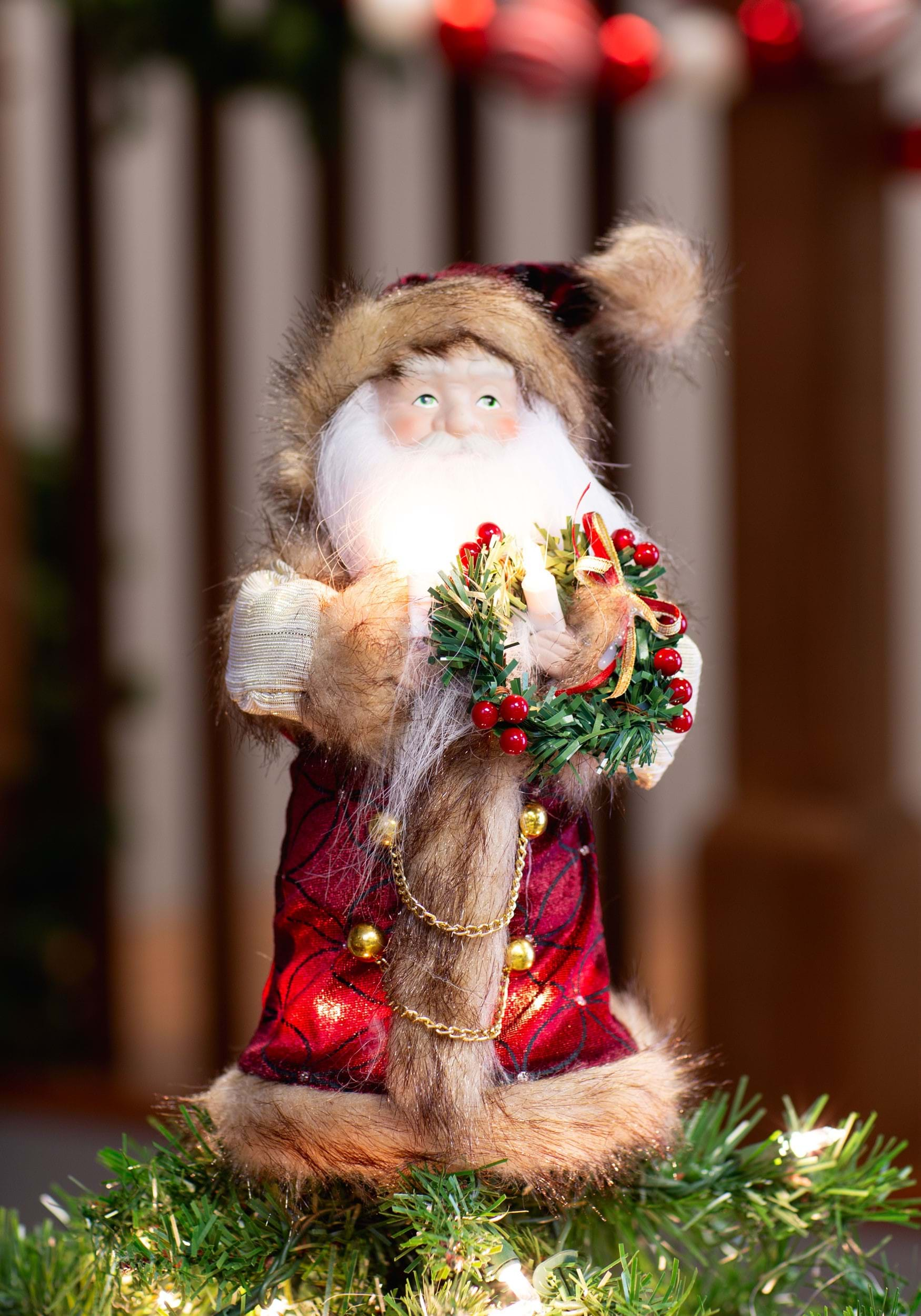 10 Inch Santa Christmas Tree Topper | Christmas Decorations