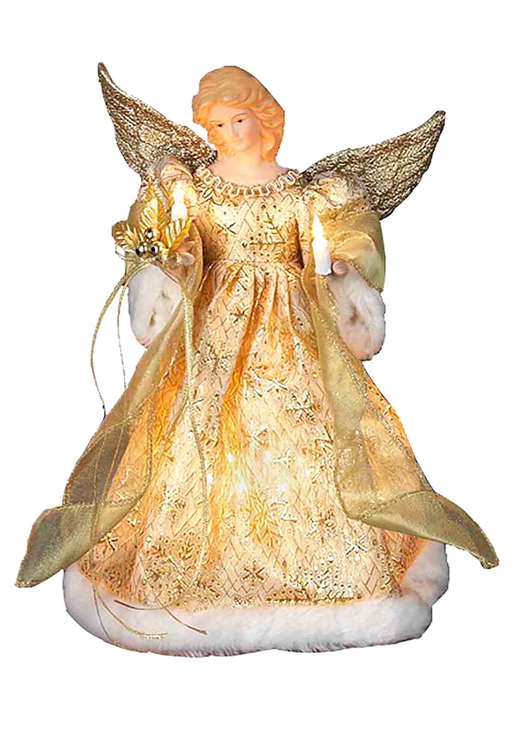 Gold Dress Angel Christmas Tree Topper