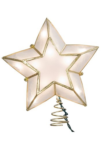 10 Light Gold Capiz Star Treetopper