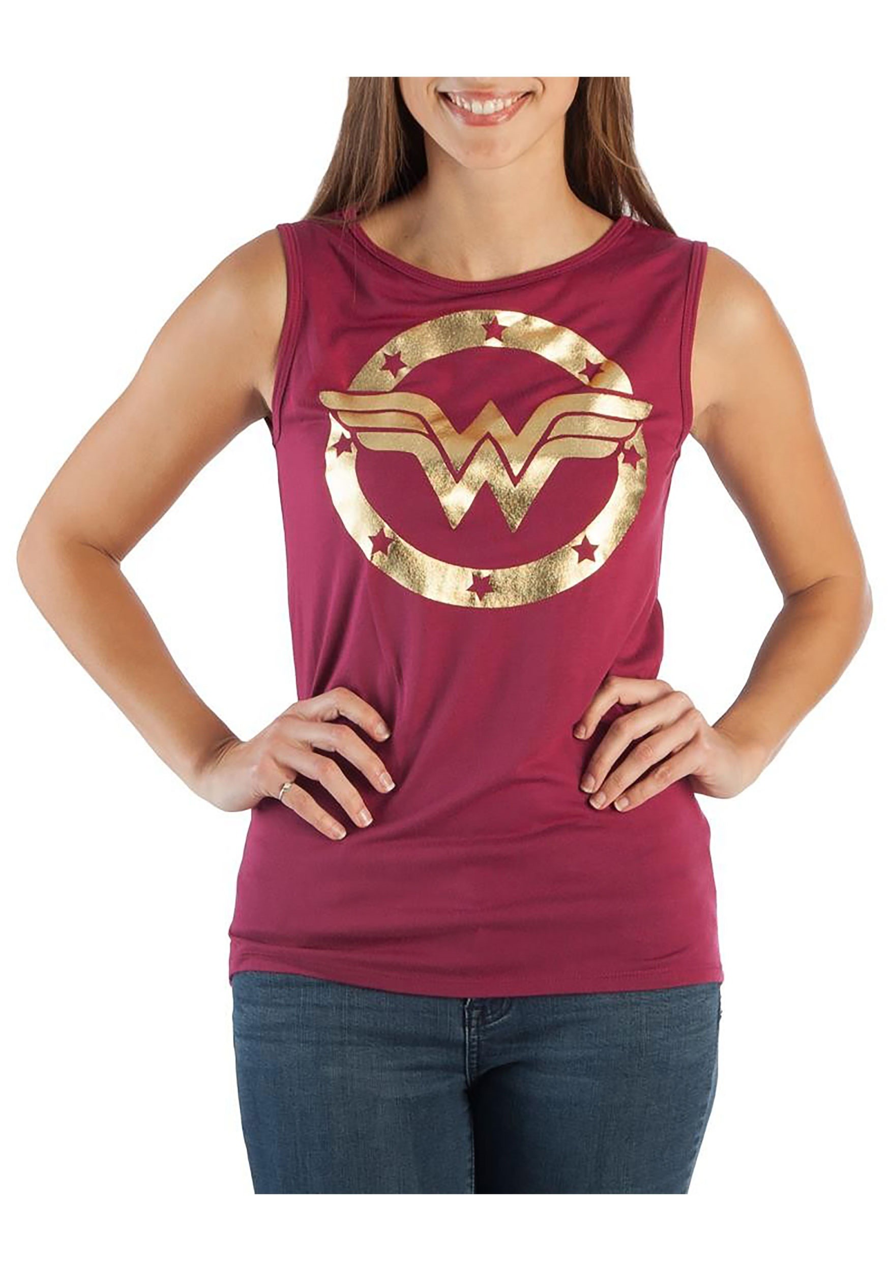 DC Comics Wonder Woman Logo Hi-Lo Tank Top for Women