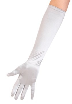 Womens Silver Forearm Gloves