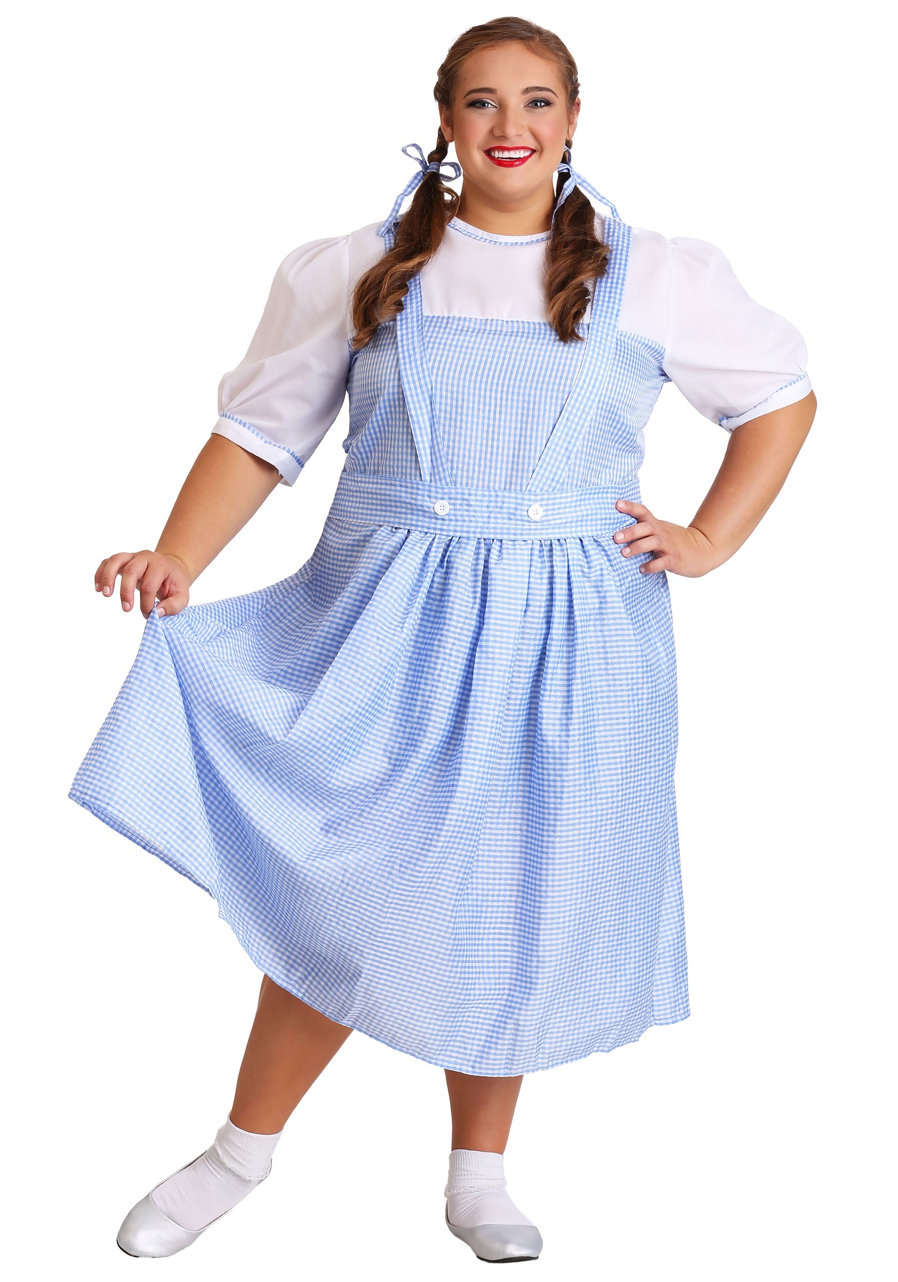 Photos - Fancy Dress Winsun Dress FUN Costumes Women's Plus Size Kansas Girl Costume Blue/White FUN1486 