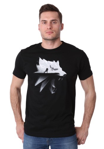 The Witcher Wolf Men's Silhouette T-Shirt