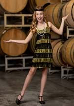 Kids Gold and Black Fringe Flapper Costume Alt 1