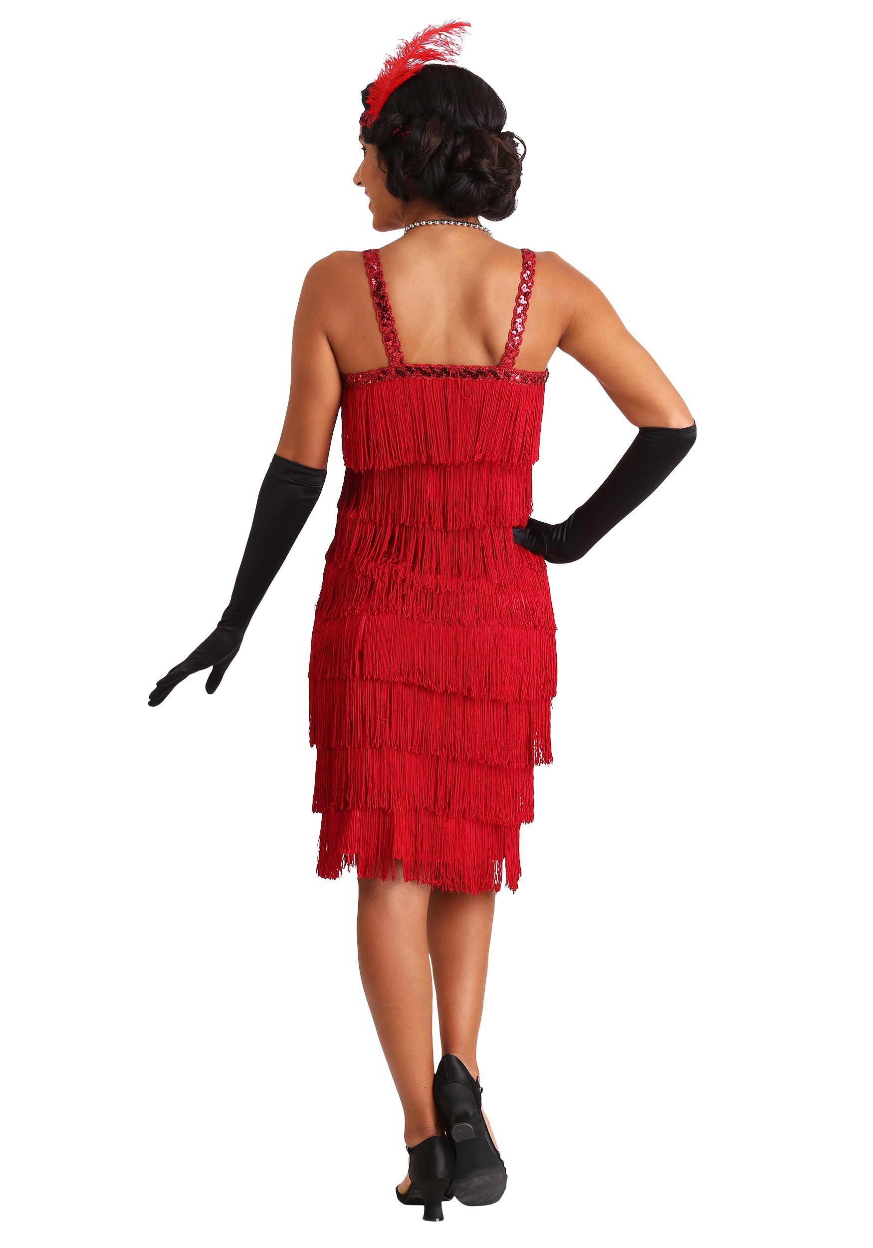 red flapper dress