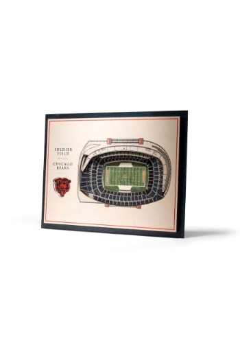 Chicago Bears 5 Layer Stadiumviews 3D Wall Art