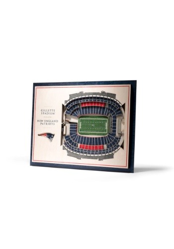 New England Patriots 5 Layer Stadiumviews 3D Wall Art