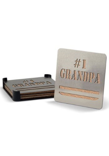 #1 Grandpa Boaster Coaster Set