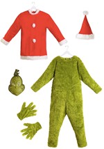 Mens The Grinch Santa Deluxe Jumpsuit with Mask Alt 1