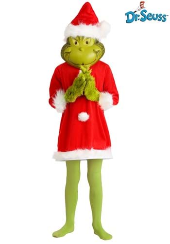 Child The Grinch Santa Deluxe Costume with Mask update2